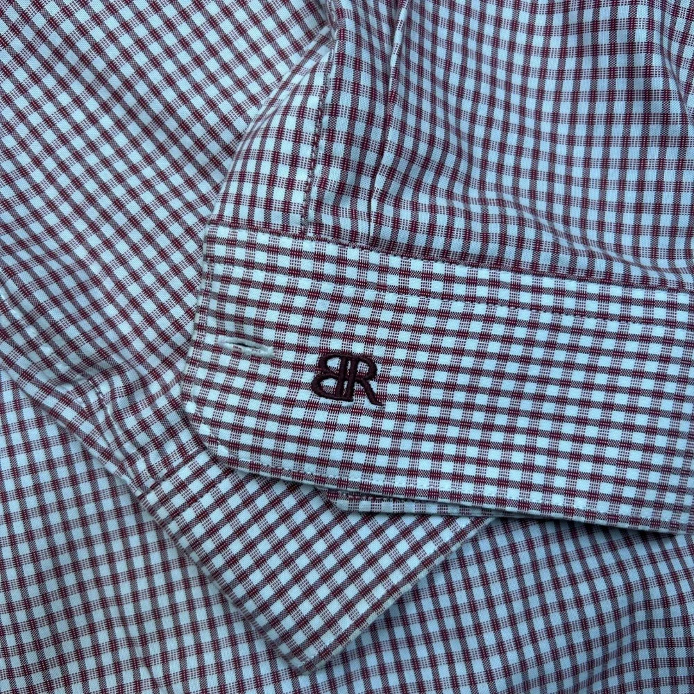 Banana Republic‎ Gingham Shirt Mens XL Red White Long Sleeve Button Up